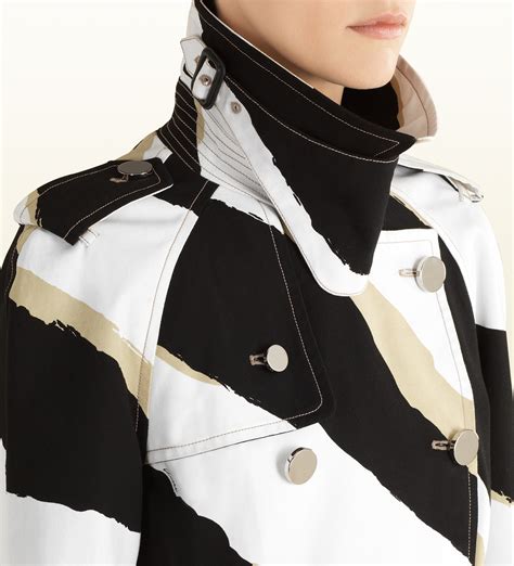 gucci zebra print trench coat|Gucci coats for women.